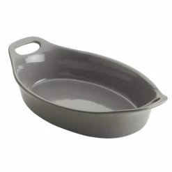 1.5 Qt. Gray Ceramics Oval Baker by Rachael Ray