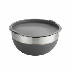 Gray 10-Piece Covered Mixing Bowl Set by Tramontina -Cheap Bakeware Store gray tramontina mixing bowls 80202 033ds 44 1000