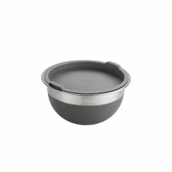 Gray 10-Piece Covered Mixing Bowl Set by Tramontina -Cheap Bakeware Store gray tramontina mixing bowls 80202 033ds 4f 1000