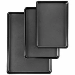 3-Piece Perfect Results Premium Non-Stick Bakeware Cookie Pan Set by Wilton