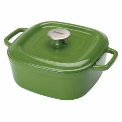 4 qt. Enameled Cypress Green Covered Casserole Dish by Bayou Classic
