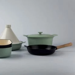 Ron 5.5 Qt. Oval Cast Iron Green Casserole Dish by BergHOFF 6 Ron 5.5 Qt. Oval Cast Iron Green Casserole Dish by BergHOFF -Cheap Bakeware Store green berghoff casserole dishes 3900044 4f 1000