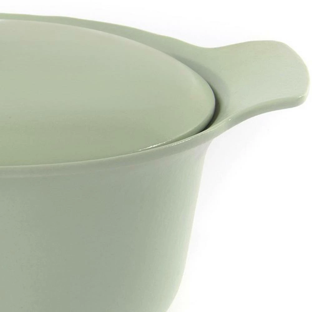 Ron 5.5 Qt. Oval Cast Iron Green Casserole Dish by BergHOFF 2 Ron 5.5 Qt. Oval Cast Iron Green Casserole Dish by BergHOFF - Image 2