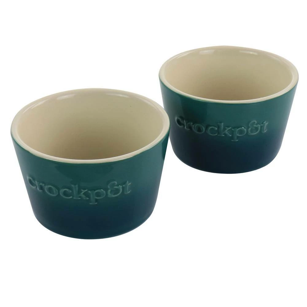8 oz. 2-Piece Green Stoneware Ramekin Set by Crock-Pot 8 8 oz. 2-Piece Green Stoneware Ramekin Set by Crock-Pot - Image 8