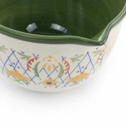 2 Qt. Green Tierra Hand Painted Stoneware Batter Bowl by Laurie Gates -Cheap Bakeware Store green laurie gates mixing bowls 985116527m 4f 1000
