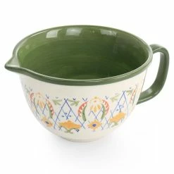 2 Qt. Green Tierra Hand Painted Stoneware Batter Bowl by Laurie Gates -Cheap Bakeware Store green laurie gates mixing bowls 985116527m c3 1000