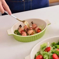 2-Piece Green Oval Porcelain Bakeware Set 9 in. and 11 in. Baking Dishes by MALACASA 12 2-Piece Green Oval Porcelain Bakeware Set 9 in. and 11 in. Baking Dishes by MALACASA -Cheap Bakeware Store green malacasa bakeware sets bake bake 034 a fa 1000