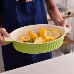 2-Piece Oval Green Porcelain Bakeware Set 12.75 in. and 14.5 in. Baking Pans by MALACASA 11 2-Piece Oval Green Porcelain Bakeware Set 12.75 in. and 14.5 in. Baking Pans by MALACASA -Cheap Bakeware Store green malacasa bakeware sets bake bake 034 b 4f 1000