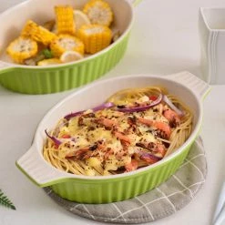 2-Piece Oval Green Porcelain Bakeware Set 12.75 in. and 14.5 in. Baking Pans by MALACASA 10 2-Piece Oval Green Porcelain Bakeware Set 12.75 in. and 14.5 in. Baking Pans by MALACASA -Cheap Bakeware Store green malacasa bakeware sets bake bake 034 b c3 1000