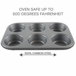 6 Cup Texas Muffin Pan by Kitchen Details -Cheap Bakeware Store grey kitchen details cupcake pans muffin pans 28231 1f 1000