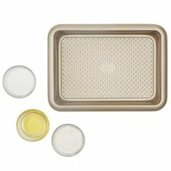 Aurelia Gold Non-Stick 14.5 in. x 10.6 in. x 2.4 in. Carbon Steel Roaster Pan by Home Basics -Cheap Bakeware Store home basics baking sheets hdc92306 1f 1000