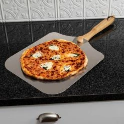 14 in. x 16 in. Aluminum Foldable Pizza Peel with Wood Handle by Honey-Can-Do -Cheap Bakeware Store honey can do pizza pans kch 08436 31 1000