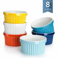 8 oz. Assorted Colors Hot Porcelain Ramekins (Set of 6) by Sweese