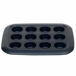 Indigo Non-Stick 12-Cup Carbon Steel Mini Muffin Pan by Michael Graves Design -Cheap Bakeware Store indigo cupcake pans muffin pans hdc92535 1f 1000