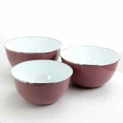 Plaza Cafe 3-Piiece Lavender Mixing Bowl Set with Lids by Gibson Home -Cheap Bakeware Store lavender gibson home mixing bowls 985111742m 1f 1000