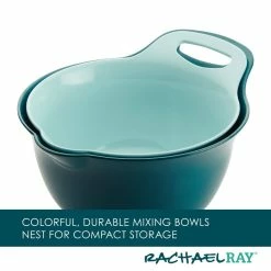 Tools and Gadgets 2-Piece Light Blue and Teal Nesting Mixing Bowl Set by Rachael Ray -Cheap Bakeware Store light blue and teal rachael ray mixing bowls 47646 1f 1000