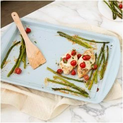 2-Piece Texturra Performance Non-Stick Cookie Pan Set by WILTON:Wilton -Cheap Bakeware Store light blue wilton wilton bakeware sets 2105 0 0059 31 1000