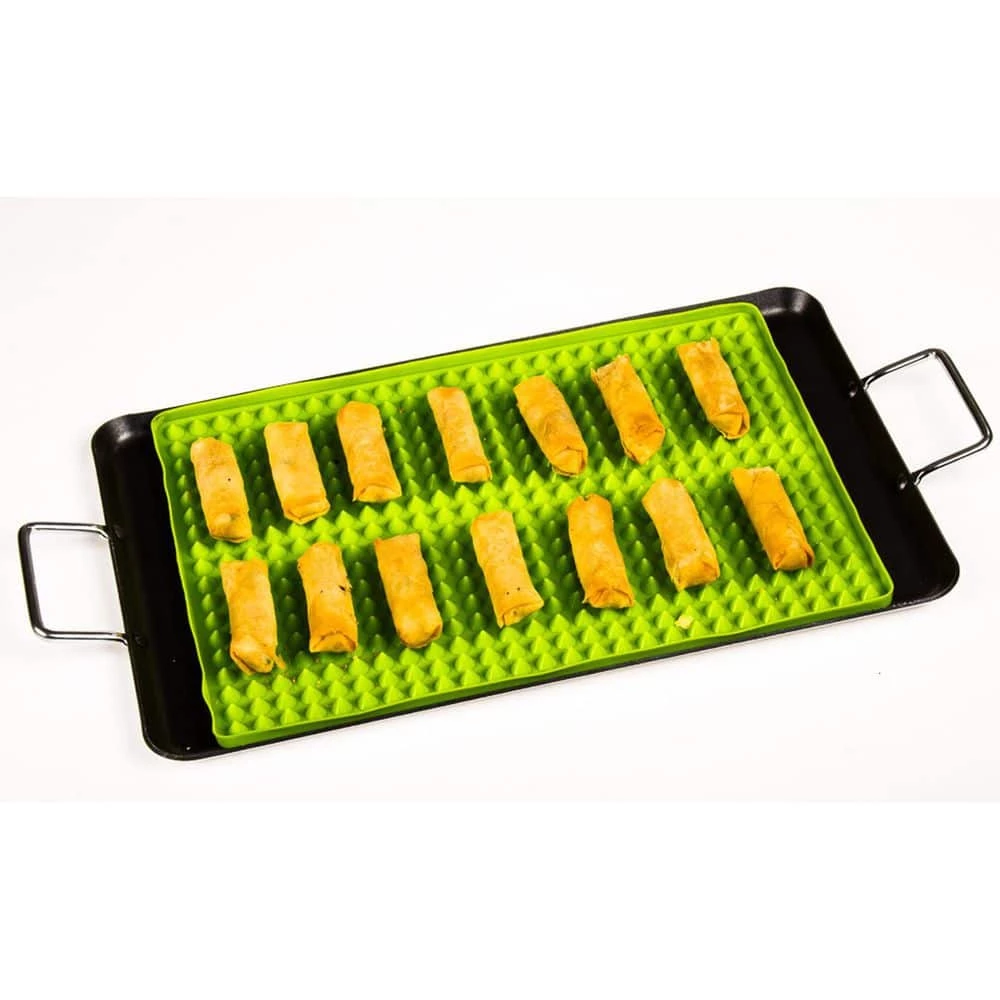 Reusable 16 in. Non-Stick Green Baking Mat with Pyramid Grooves by LEXI HOME 5 Reusable 16 in. Non-Stick Green Baking Mat with Pyramid Grooves by LEXI HOME - Image 5