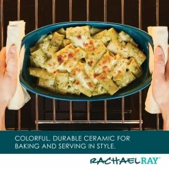 Ceramics 2-Piece Marine Blue Bubble and Brown Oval Baker Set by Rachael Ray -Cheap Bakeware Store marine blue rachael ray baking dishes 47656 44 1000