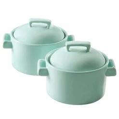 2-Piece 6 Inch Mint Casserole and Lid Bakeware Set by MARTHA STEWART