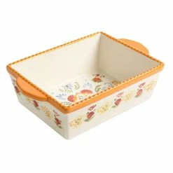 2-Piece Tierra Hand Painted 3.9 qt. and 1.6 qt. Rectangular Bakeware Set by Laurie Gates -Cheap Bakeware Store multi color laurie gates bakeware sets 985116885m 44 1000