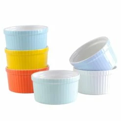 Ramekin 3.5 in. (9 cm) 6-Piece Multi-Colors Porcelain China Dishes (Set of 6) by LOVECASA