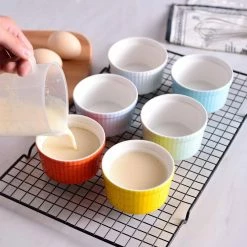 Ramekin 3.5 in. (9 cm) 6-Piece Multi-Colors Porcelain China Dishes (Set of 6) by LOVECASA -Cheap Bakeware Store multi colors bakeware sets lc ram b003 76 1000