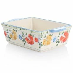 Anaya 2-Piece Stoneware Bakeware Set with Hand Painted Designs by GIBSON ELITE -Cheap Bakeware Store multi gibson elite bakeware sets 985117598m 4f 1000