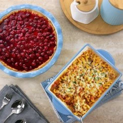 Anaya 2-Piece Stoneware Bakeware Set with Hand Painted Designs by GIBSON ELITE -Cheap Bakeware Store multi gibson elite bakeware sets 985117598m 76 1000