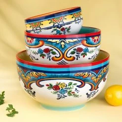 Zanzibar 3-Piece Mixing Bowl Set by Euro Ceramica