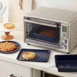 9-Piece Diamond Infused Non-Stick Toaster Oven Set by WILTON:Wilton -Cheap Bakeware Store navy blue non stick wilton wilton bakeware sets 2105 0 0411 31 1000