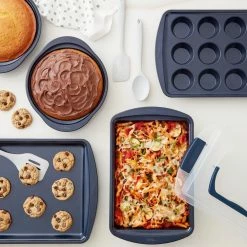 9-Piece Navy Blue Diamond-Infused Non-Stick Bakeware Set by WILTON:Wilton -Cheap Bakeware Store navy blue non stick wilton wilton bakeware sets 2106 0 0141 31 1000