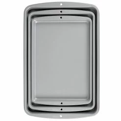 Recipe Right 3-Piece Cookie Sheet Set by WILTON:Wilton 11 Recipe Right 3-Piece Cookie Sheet Set by WILTON:Wilton -Cheap Bakeware Store non stick wilton wilton bakeware sets 2105 975 44 1000