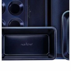 Carbon Steel, Non-Stick Blue Diamond Coating Inside and Outside Bake Tray Sheet Bakeware Set (6-Pieces) by NutriChef -Cheap Bakeware Store nutrichef baking sheets ncbk6trb fa 1000