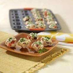 Oven Lovin' Mini Cupcake Pan by Rachael Ray 17 Oven Lovin' Mini Cupcake Pan by Rachael Ray -Cheap Bakeware Store orange and gray rachael ray cupcake pans muffin pans 54077 31 1000