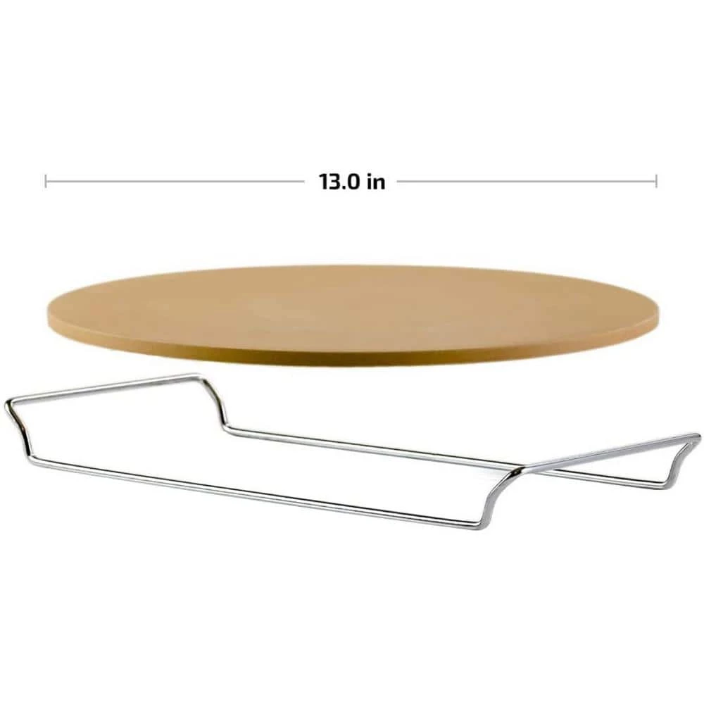Ceramic Pizza Stone, 13 Thermal Shock Resistance Multi-Purpose Rack/Handle Free Pizza Cutter Wheel by OVENTE 2 Ceramic Pizza Stone, 13 Thermal Shock Resistance Multi-Purpose Rack/Handle Free Pizza Cutter Wheel by OVENTE - Image 2