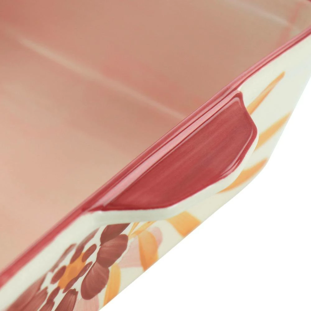 Goji Blossom 2 qt. Square Stoneware Baker Pan in Pink by Spice BY TIA MOWRY 5 Goji Blossom 2 qt. Square Stoneware Baker Pan in Pink by Spice BY TIA MOWRY - Image 5