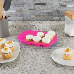 18-Piece Pink Assorted Silicone Bakeware Set by Classic Cuisine -Cheap Bakeware Store pink classic cuisine bakeware sets w030081 31 1000