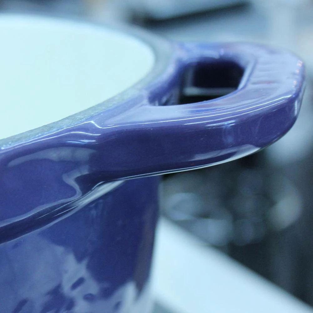 Neo 8 Qt. Oval Cast Iron Purple Casserole Dish with Lid by BergHOFF 2 Neo 8 Qt. Oval Cast Iron Purple Casserole Dish with Lid by BergHOFF - Image 2