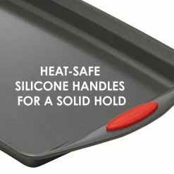 5-Piece Set Yum-o! Nonstick Oven Lovin' Bakeware Set, Gray with Red Handles by Rachael Ray -Cheap Bakeware Store red and gray rachael ray bakeware sets 47020 1f 1000