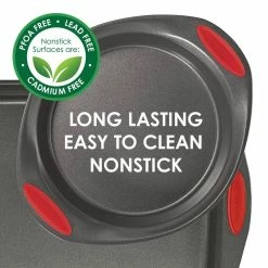 5-Piece Set Yum-o! Nonstick Oven Lovin' Bakeware Set, Gray with Red Handles by Rachael Ray -Cheap Bakeware Store red and gray rachael ray bakeware sets 47020 4f 1000