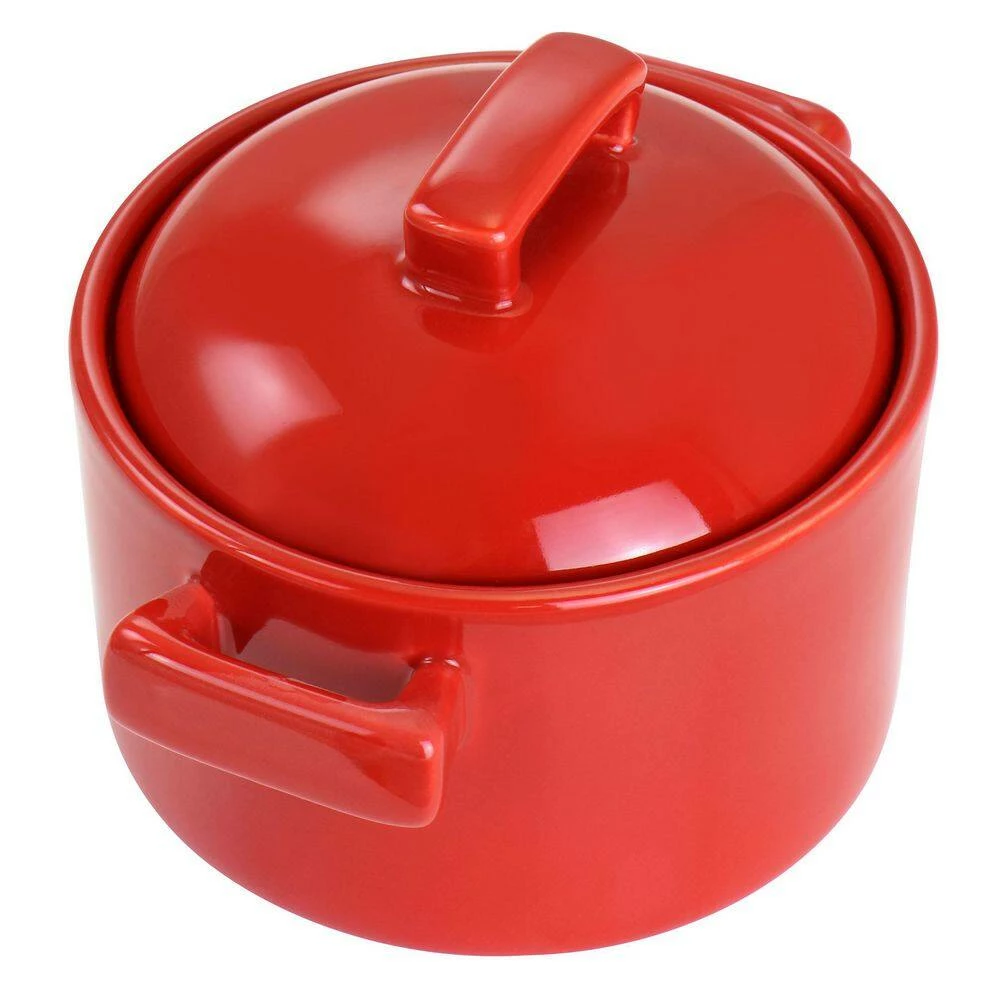 2-Piece 6 Inch Red Casserole and Lid Bakeware Set by MARTHA STEWART 3 2-Piece 6 Inch Red Casserole and Lid Bakeware Set by MARTHA STEWART - Image 3