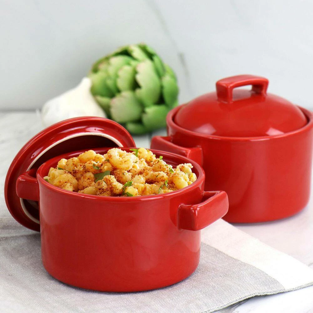 2-Piece 6 Inch Red Casserole and Lid Bakeware Set by MARTHA STEWART 7 2-Piece 6 Inch Red Casserole and Lid Bakeware Set by MARTHA STEWART - Image 7