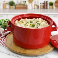 3 qt. Casserole with Lid in Red by MARTHA STEWART -Cheap Bakeware Store red casserole dishes 985118705m fa 1000