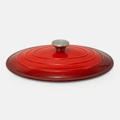 6 Qt Oval Cast Iron Casserole Pan and Lid with Red Enamel Coating by ExcelSteel -Cheap Bakeware Store red enamel excelsteel casserole dishes 441 4f 1000