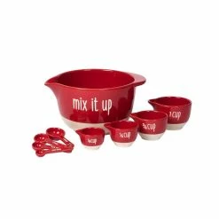 "Made with Love" 9-Piece Mixing Bowl Set by Tabletops Gallery