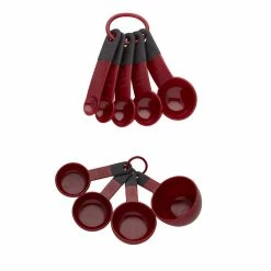 9-Piece Red Classic Measuring Cups And Spoons Set by KitchenAid