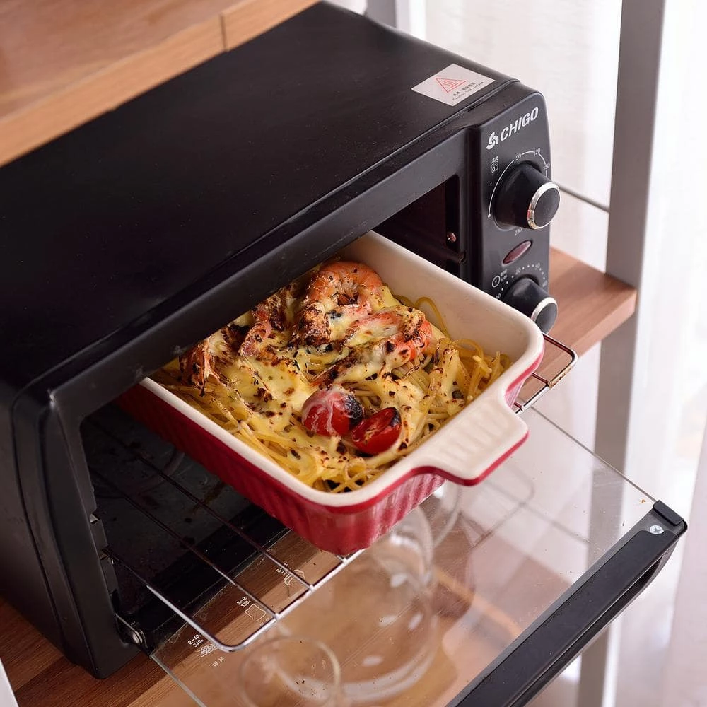 2-Piece Red Rectangle Porcelain Bakeware Set 9 in. and 11 in. Baking Dishes by MALACASA 5 2-Piece Red Rectangle Porcelain Bakeware Set 9 in. and 11 in. Baking Dishes by MALACASA - Image 5