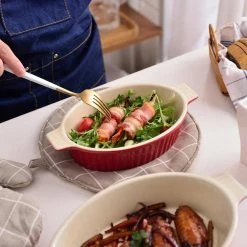 2-Piece Red Oval Porcelain Bakeware Set 9.5 in. and 11.25 in. Baking Dish Pans by MALACASA 13 2-Piece Red Oval Porcelain Bakeware Set 9.5 in. and 11.25 in. Baking Dish Pans by MALACASA -Cheap Bakeware Store red malacasa bakeware sets bake bake 033 a fa 1000