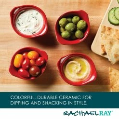 4-Piece Red Ceramics Bakeware Set by Rachael Ray -Cheap Bakeware Store red rachael ray bakeware sets 48174 4f 1000